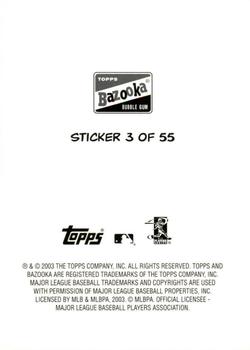 2003 Bazooka - 4-on-1 Stickers #3 Orlando Hudson / Alfonso Soriano / Jose Vidro / Roberto Alomar Back