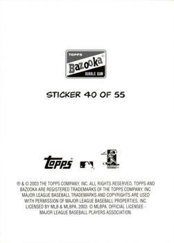 2003 Bazooka - 4-on-1 Stickers #40 Franklyn German / Edwin Almonte / Jose Jimenez / Eric Gagne Back