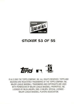 2003 Bazooka - 4-on-1 Stickers #53 Daryl Clark / Brandon Webb / Dustin Moseley / Mike O'Keefe Back