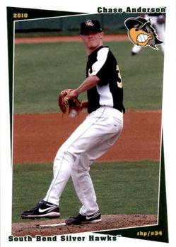 2010 Grandstand South Bend Silver Hawks #NNO Chase Anderson Front