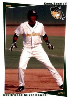 2010 Grandstand South Bend Silver Hawks #NNO Keon Broxton Front