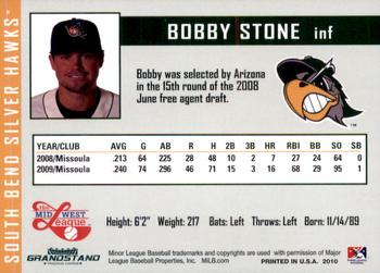 2010 Grandstand South Bend Silver Hawks #NNO Bobby Stone Back