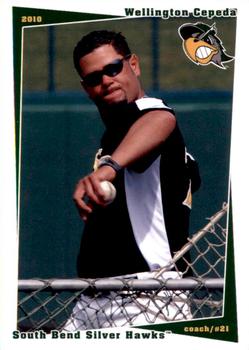 2010 Grandstand South Bend Silver Hawks #NNO Wellington Cepeda Front