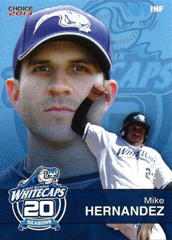 2013 Choice West Michigan Whitecaps #08 Mike Hernandez Front