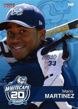 2013 Choice West Michigan Whitecaps #12 Mario Martinez Front