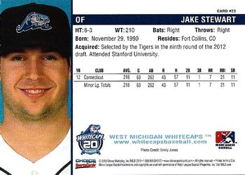 2013 Choice West Michigan Whitecaps #23 Jake Stewart Back