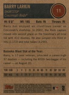2003 Bazooka - Minis #11 Barry Larkin Back