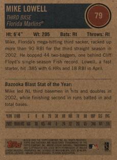 2003 Bazooka - Minis #79 Mike Lowell Back