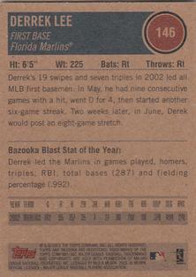 2003 Bazooka - Minis #146 Derrek Lee Back
