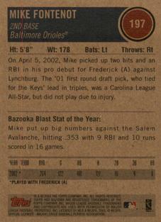 2003 Bazooka - Minis #197 Mike Fontenot Back