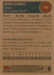 2003 Bazooka - Minis #246 Jason Schmidt Back