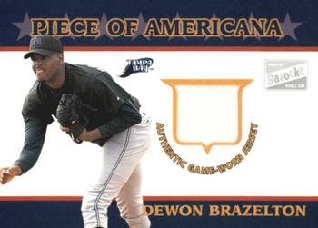 2003 Bazooka - Piece of Americana Relics #PA-DB Dewon Brazelton Front