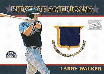 2003 Bazooka - Piece of Americana Relics #PA-LW Larry Walker  Front