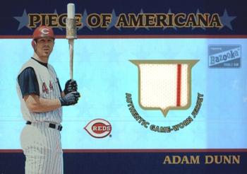 2003 Bazooka - Piece of Americana Relics Parallel 25 #PA-AD Adam Dunn Front