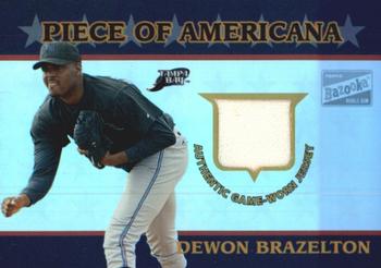 2003 Bazooka - Piece of Americana Relics Parallel 25 #PA-DB Dewon Brazelton Front
