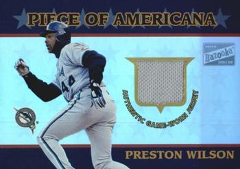 2003 Bazooka - Piece of Americana Relics Parallel 25 #PA-PW Preston Wilson Front
