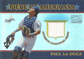 2003 Bazooka - Piece of Americana Relics Parallel 25 #PA-PL Paul Lo Duca Front