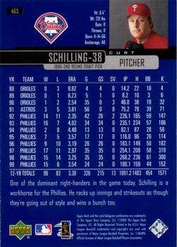 2000 Upper Deck #463 Curt Schilling Back