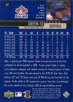 2000 Upper Deck #257 Shawn Green Back