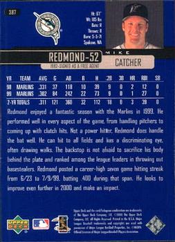 2000 Upper Deck #387 Mike Redmond Back