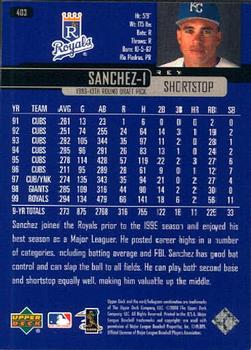 2000 Upper Deck #403 Rey Sanchez Back
