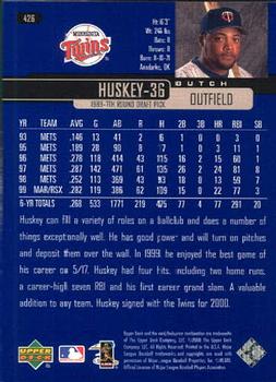 2000 Upper Deck #426 Butch Huskey Back