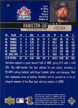 2000 Upper Deck #518 Joey Hamilton Back