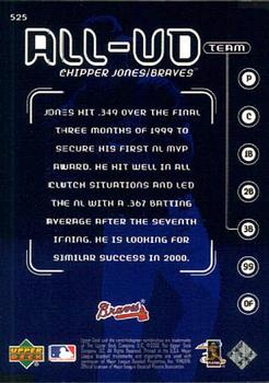 2000 Upper Deck #525 Chipper Jones Back