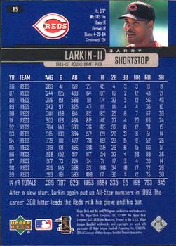 2000 Upper Deck #85 Barry Larkin Back