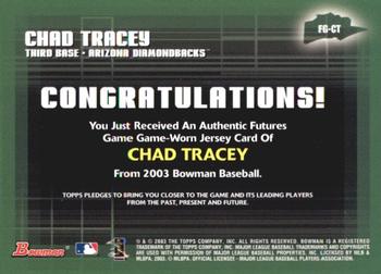 2003 Bowman - Futures Game Jerseys #FG-CT Chad Tracy Back