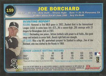 2003 Bowman - Gold #159 Joe Borchard Back