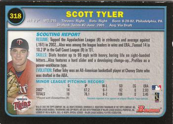 2003 Bowman - Gold #318 Scott Tyler Back