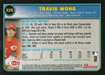 2003 Bowman - Gold #325 Travis Wong Back