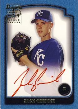 2003 Bowman - Signs of the Future Red Ink #ZG Zack Greinke Front