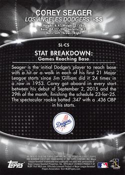 2016 Bowman's Best - Stat Lines Atomic Refractor #SL-CS Corey Seager Back
