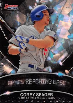 2016 Bowman's Best - Stat Lines Atomic Refractor #SL-CS Corey Seager Front