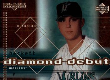 2000 Upper Deck Black Diamond #104 Josh Beckett Front