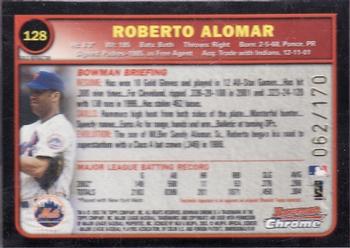 2003 Bowman Chrome - Gold Refractors #128 Roberto Alomar Back