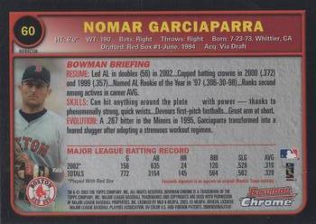 2003 Bowman Chrome - Refractors #60 Nomar Garciaparra Back