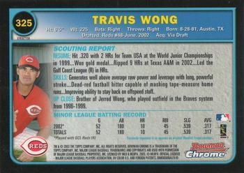 2003 Bowman Chrome - Refractors #325 Travis Wong Back
