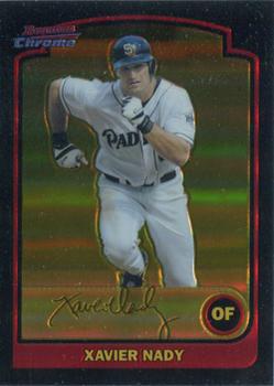 2003 Bowman Draft Picks & Prospects - Chrome Gold Refractors #BDP25 Xavier Nady Front
