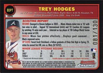 2003 Bowman Draft Picks & Prospects - Chrome X-Fractors #BDP7 Trey Hodges Back