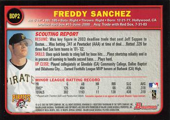 2003 Bowman Draft Picks & Prospects - Gold #BDP2 Freddy Sanchez Back