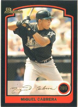 2003 Bowman Draft Picks & Prospects - Gold #BDP3 Miguel Cabrera Front