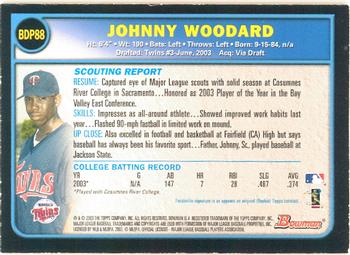 2003 Bowman Draft Picks & Prospects - Gold #BDP88 Johnny Woodard Back