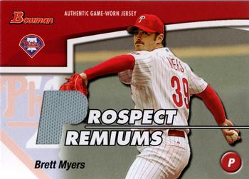 2003 Bowman Draft Picks & Prospects - Prospect Premiums Relics #PP-BM Brett Myers Front