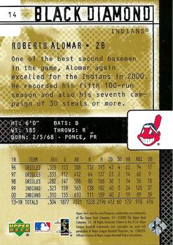 2000 Upper Deck Black Diamond Rookie Edition #14 Roberto Alomar Back