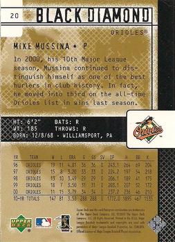 2000 Upper Deck Black Diamond Rookie Edition #20 Mike Mussina Back