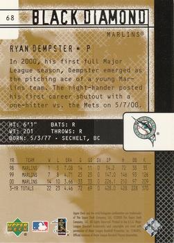 2000 Upper Deck Black Diamond Rookie Edition #68 Ryan Dempster Back