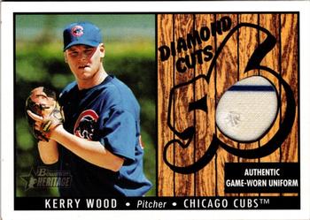 2003 Bowman Heritage - Diamond Cuts Relics #DC-KW Kerry Wood Front